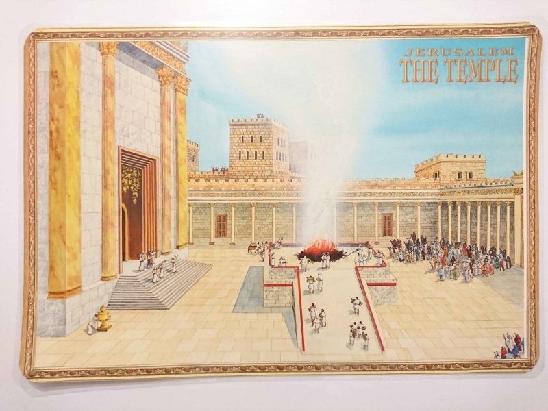 THE TEMPLE AND THE CITY OF JERUSALEM. PLAKAT 