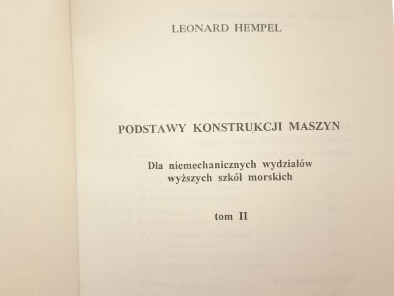 PODSTAWY KONSTRUKCJI MASZYN TOM II - Hempel 1994