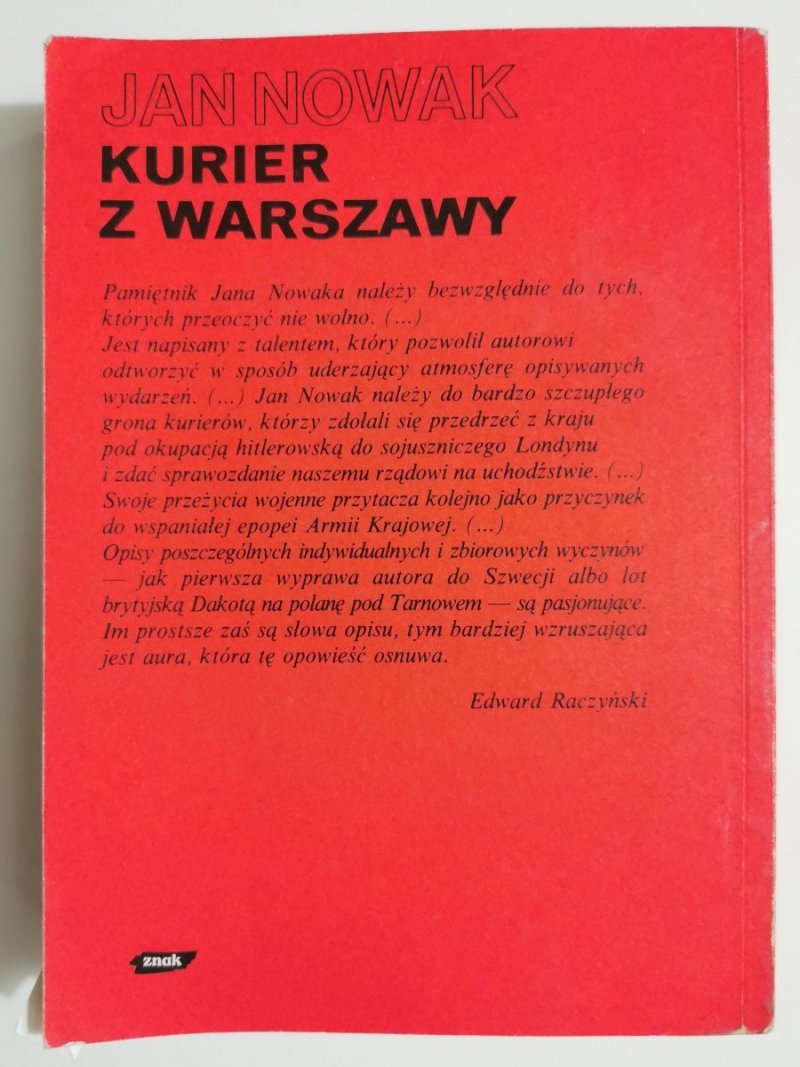 KURIER WARSZAWY - Jan Nowak 1989
