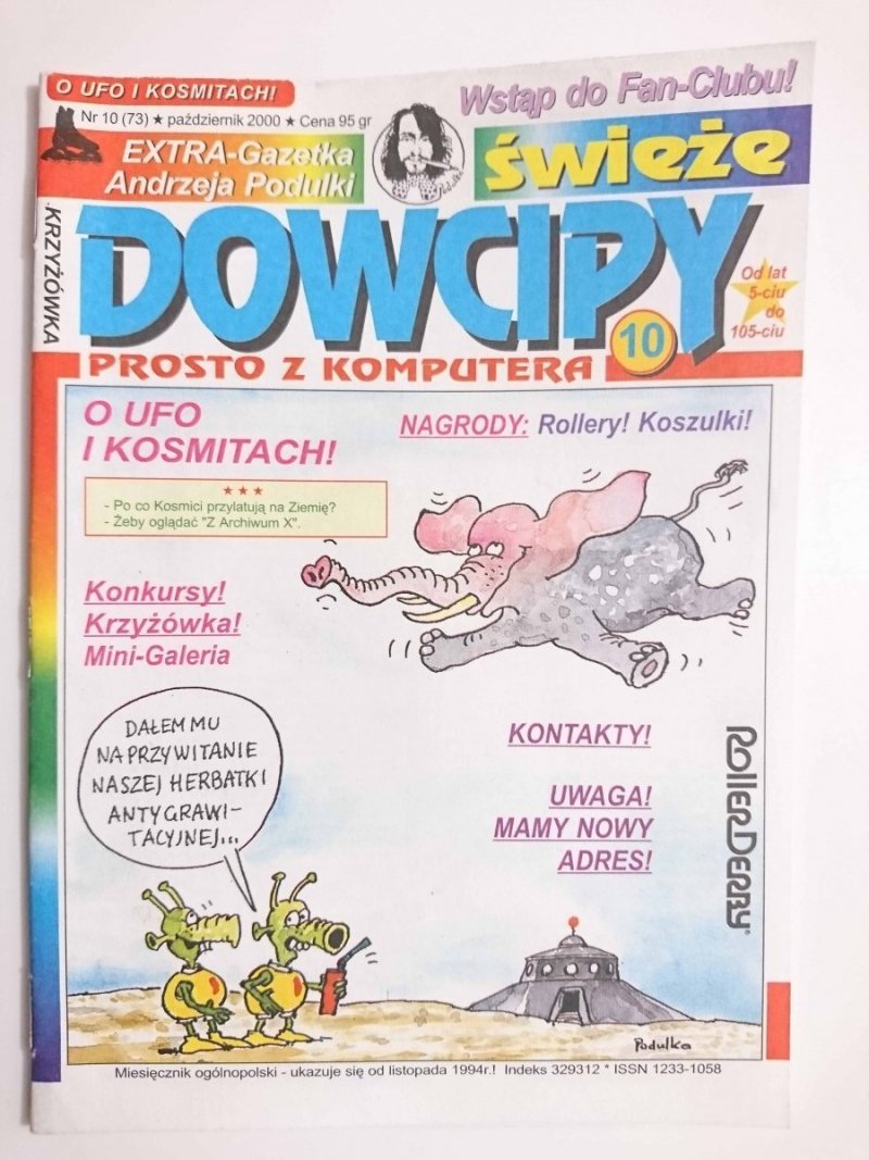 ŚWIEŻE DOWCIPY O UFO  NR 10 (73) PAŹDZIERNIK 2000