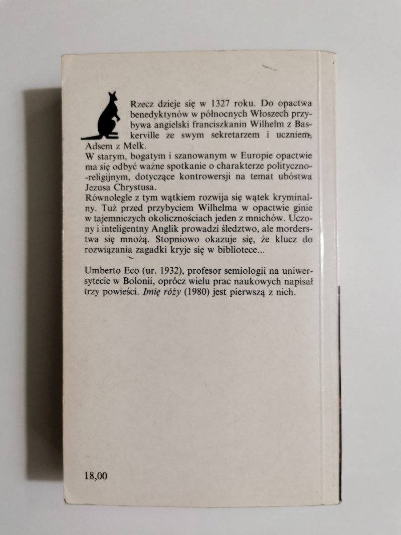 IMIĘ RÓŻY - Umberto Eco 1997