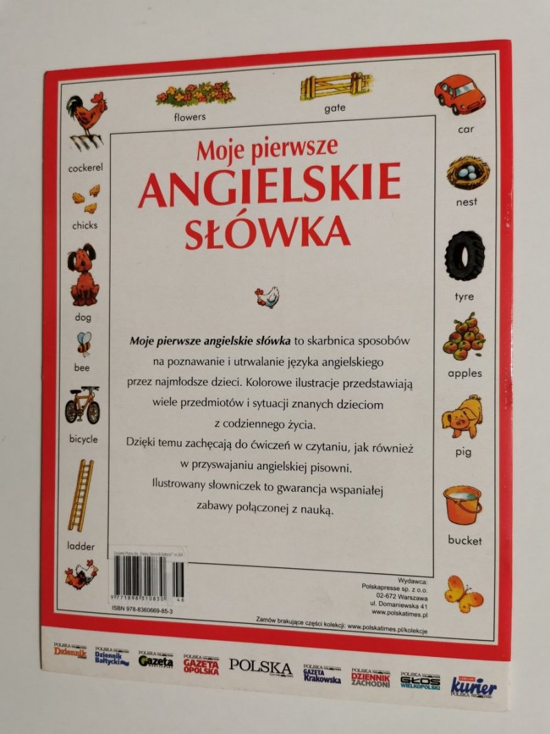 MOJE PIERWSZE ANGIELSKIE SŁÓWKA CZĘŚĆ 2 - Heather Amery 1997