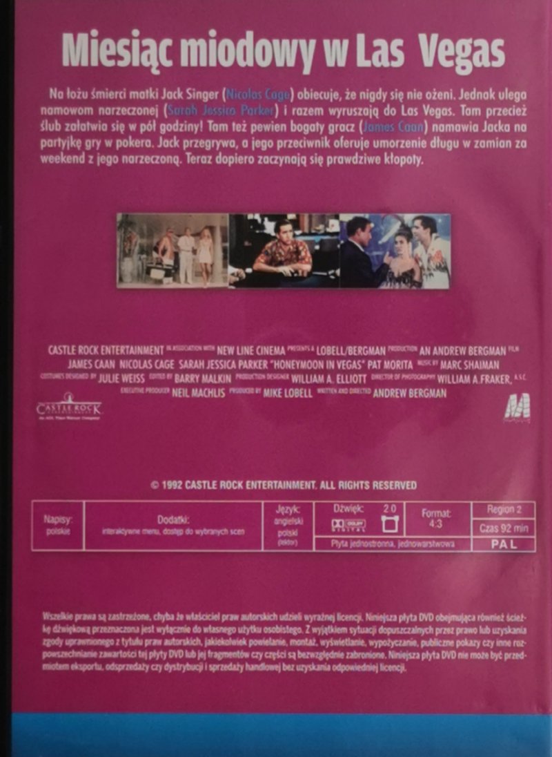 DVD. MIESIĄC MIODOWY W LAS VEGAS