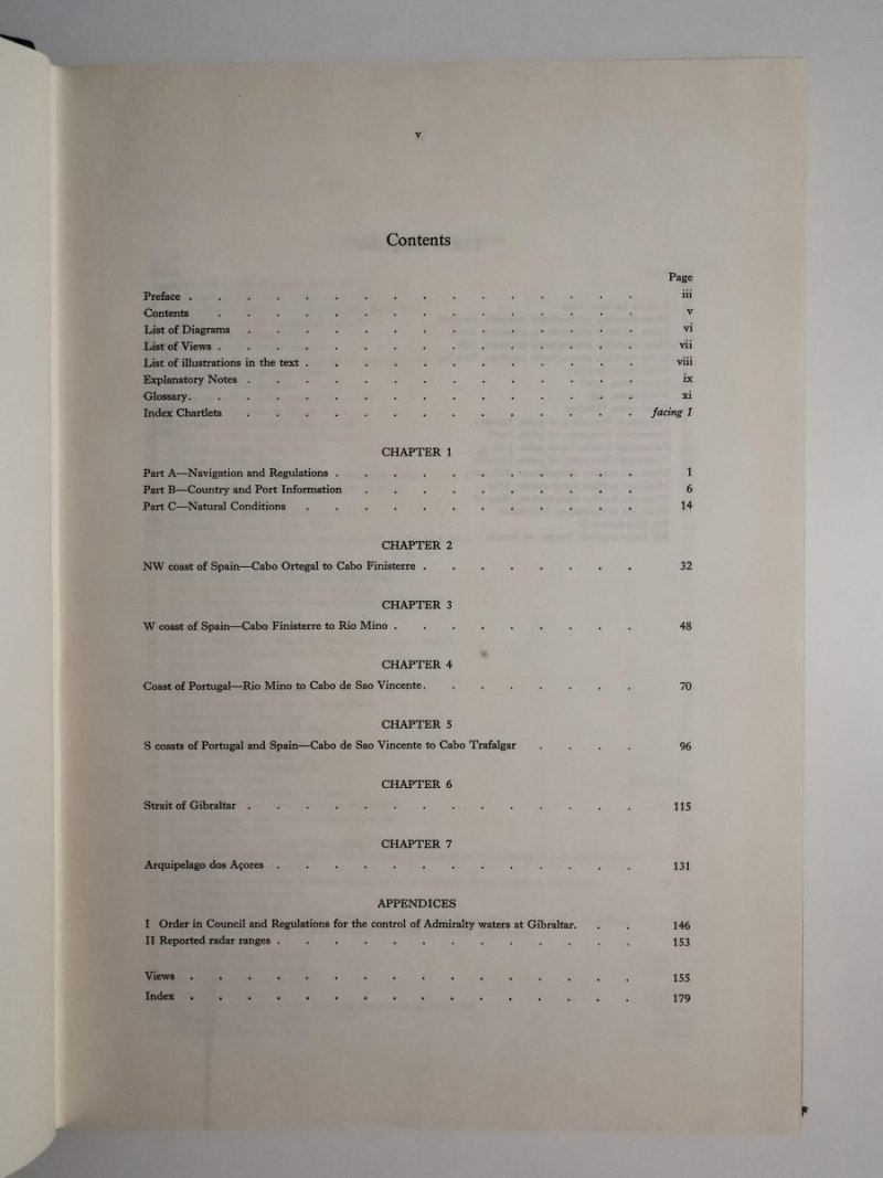 WEST COASTS OF SPAIN AND PORTUGAL PILOT 1972