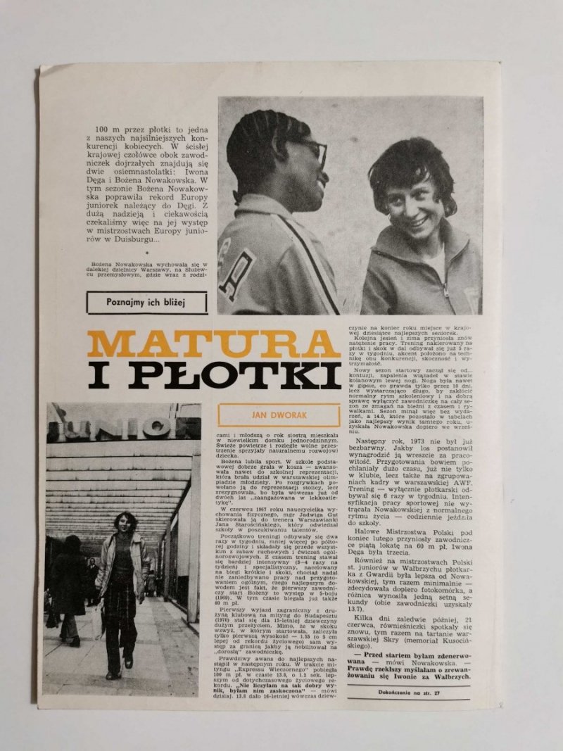 LEKKOATLETYKA ROK XVIII NR 12 (212) 1973 