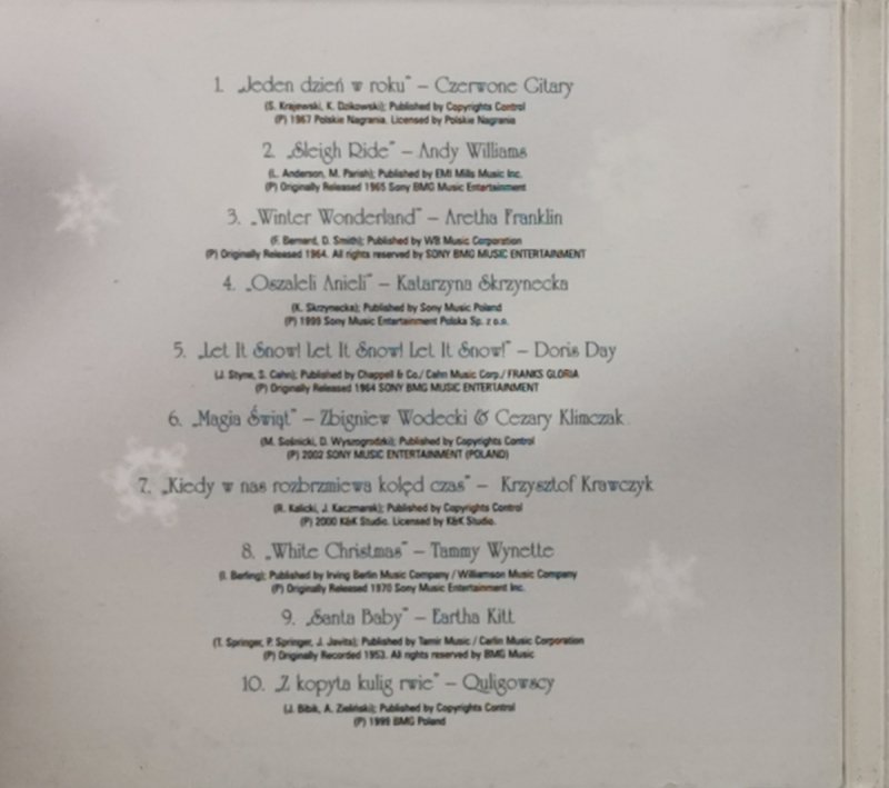 CD. ŚWIĄTECZNE PIOSENKI