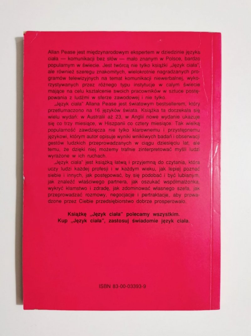 JĘZYK CIAŁA - Allan Pease 1997