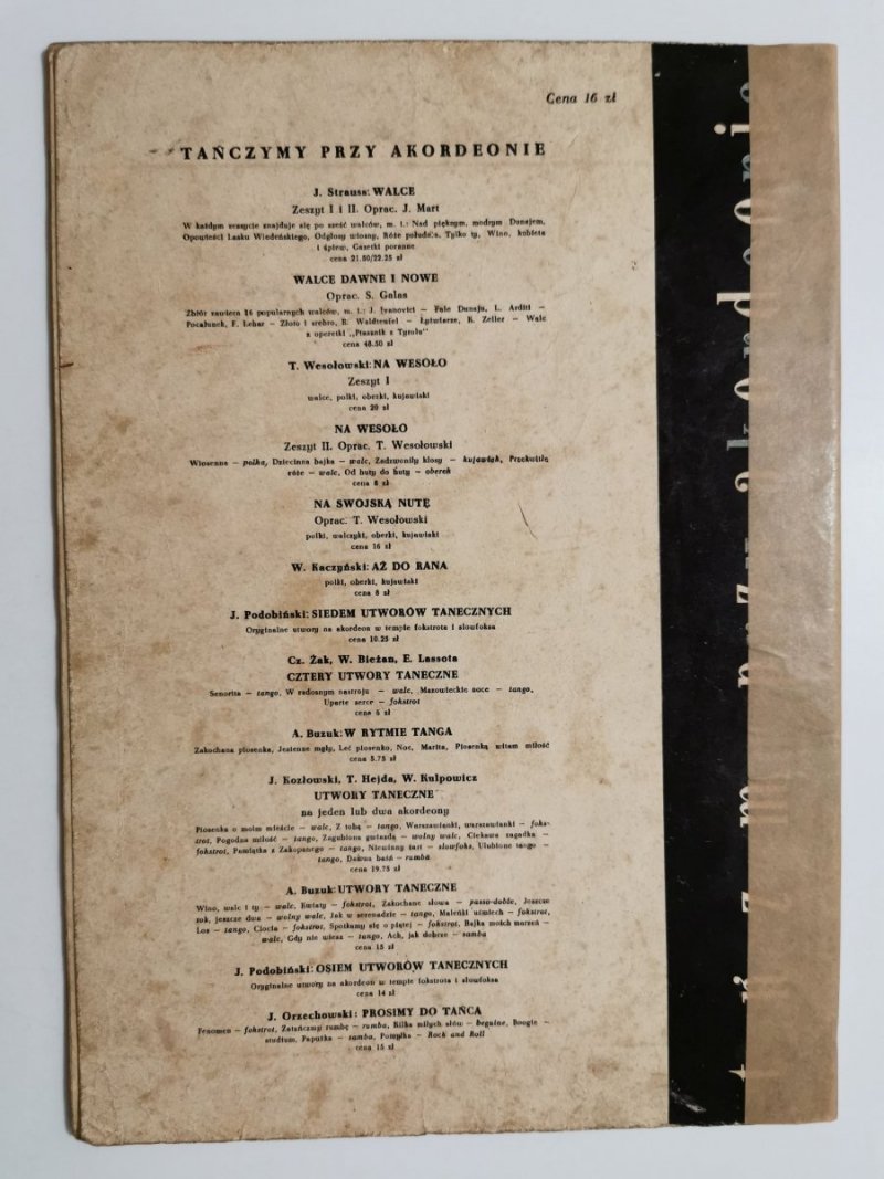 TAŃCZMY PRZY AKORDEONIE. NA SWOJSKĄ NUTĘ 1958