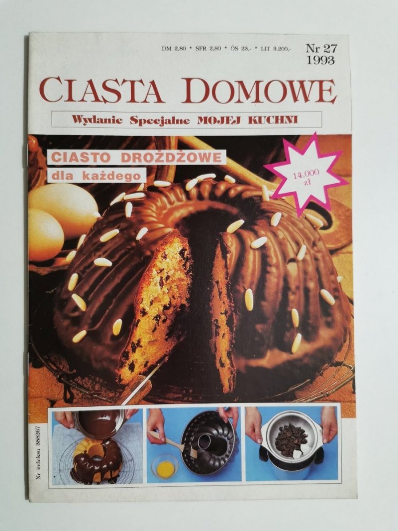 CIASTA DOMOWE NR 27 1993 CIASTO DROŻDŻOWE DLA KAŻDEGO