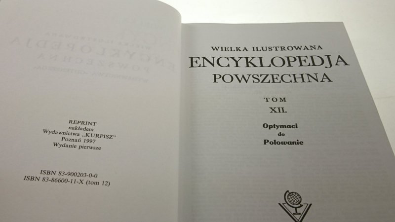 ENCYKLOPEDJA POWSZECHNA TOM XII OPTYMACI