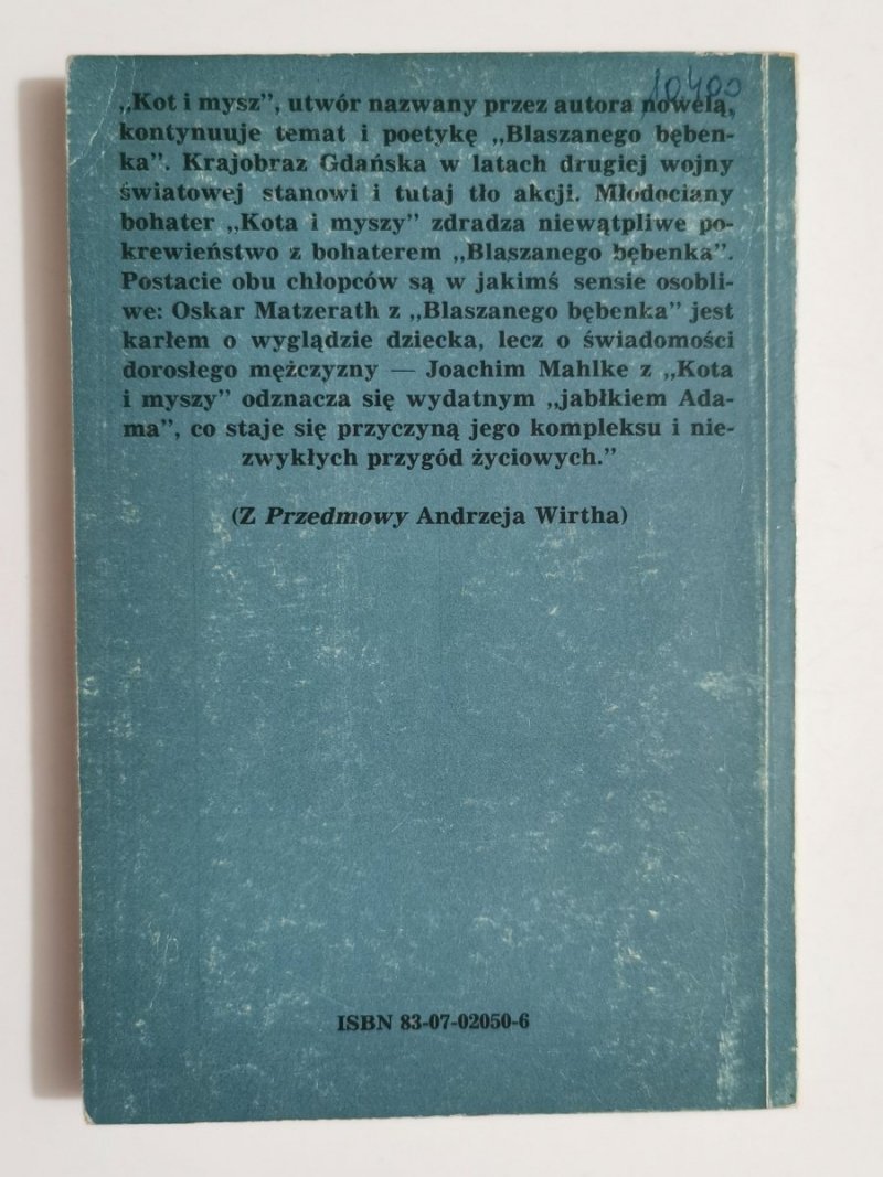 KOT I MYSZ - Gunter Grass 1990