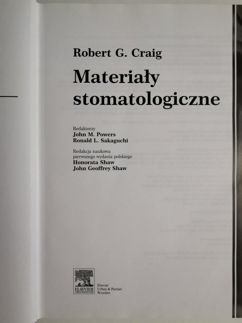 Materiały stomatologiczne - R.G. Craig