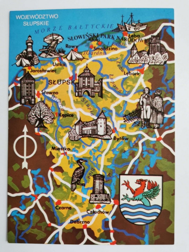 WOJEWÓDZTWO SŁUPSKIE. MAPKA FOT. RATAJSKI