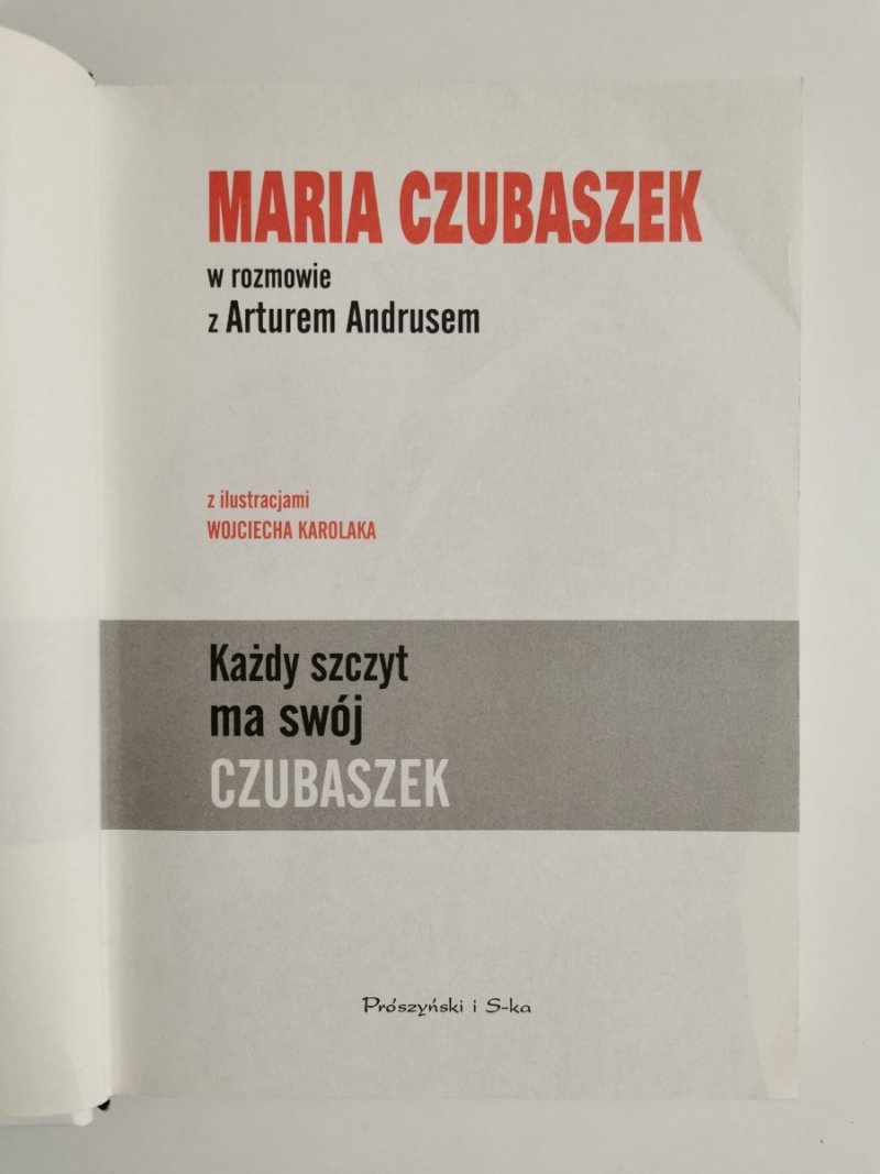 MARIA CZUBASZEK W ROZMOWIE Z ARTUREM ANDRUSEM 2012