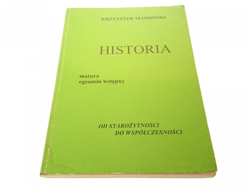 HISTORIA. MATURA EGZAMIN WSTĘPNY - Słomiński 1996