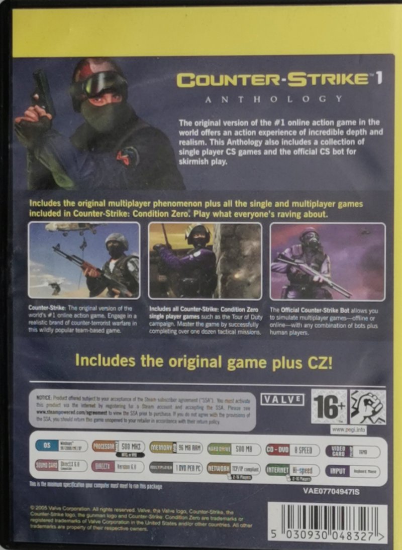 DVD. COUNTER - STRIKE ANTHOLOGY