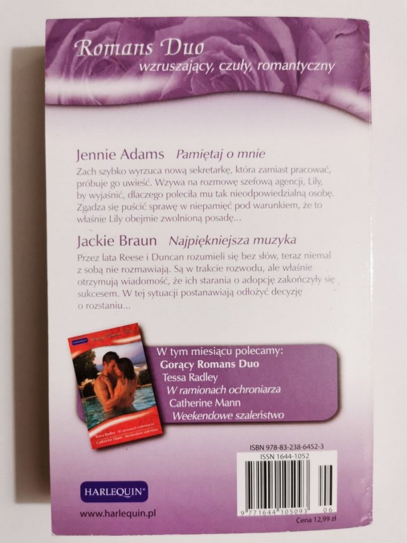 PAMIĘTAJ O MNIE, NAJPIĘKNIEJSZA MUZYKA - Adams, Braun 2009
