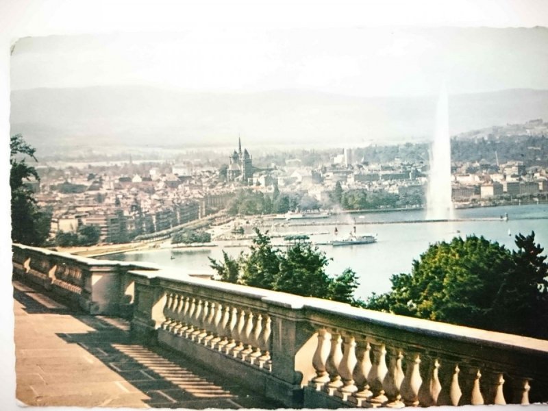 GENEVE. LA RADE ET LA VILLE DEPUIS COLOGNY