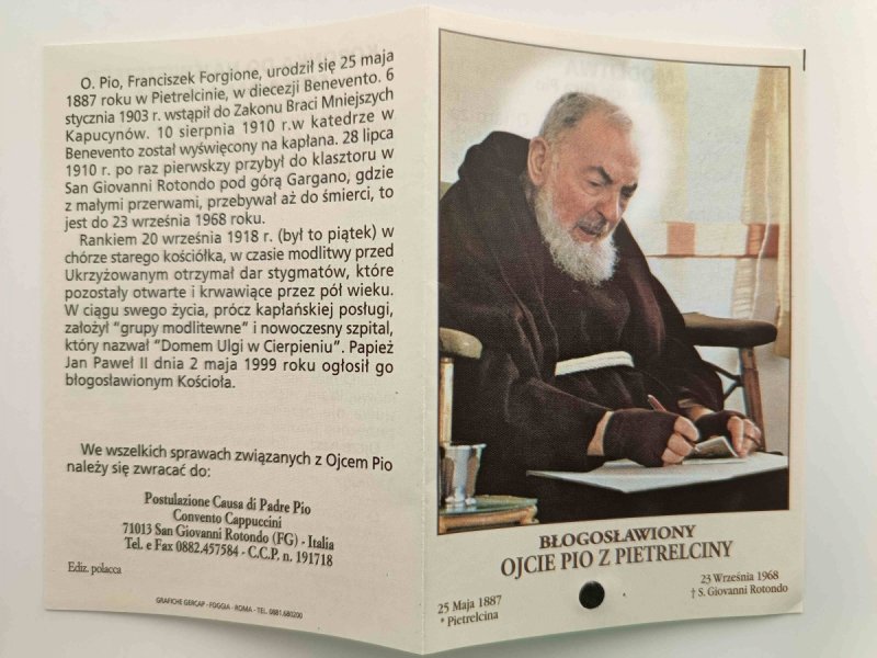 BŁOGOSŁAWIONY OJCIEC PIO Z PIETRELCINY