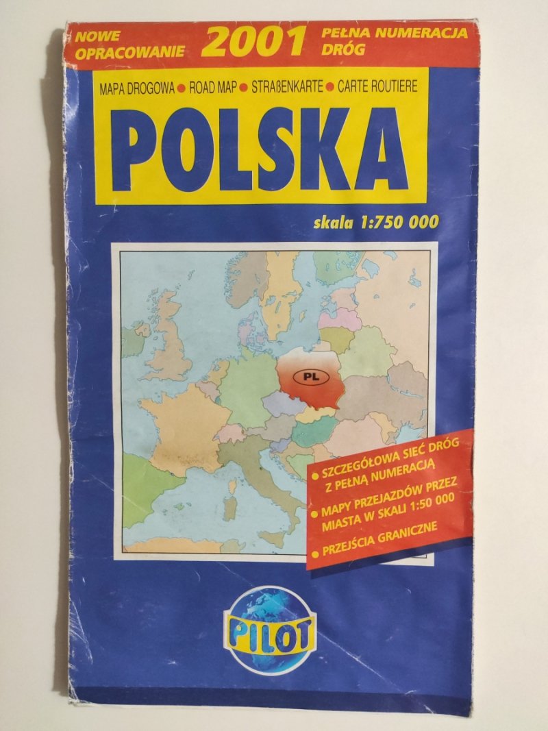 MAPA DROGOWA POLSKA 2001