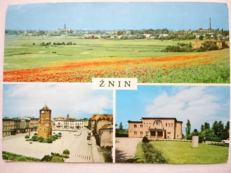 ŻNIN. WIDOK OGÓLNY. RYNEK, KINO PAŁUCZANIN FOT. S. JABŁOŃSKA