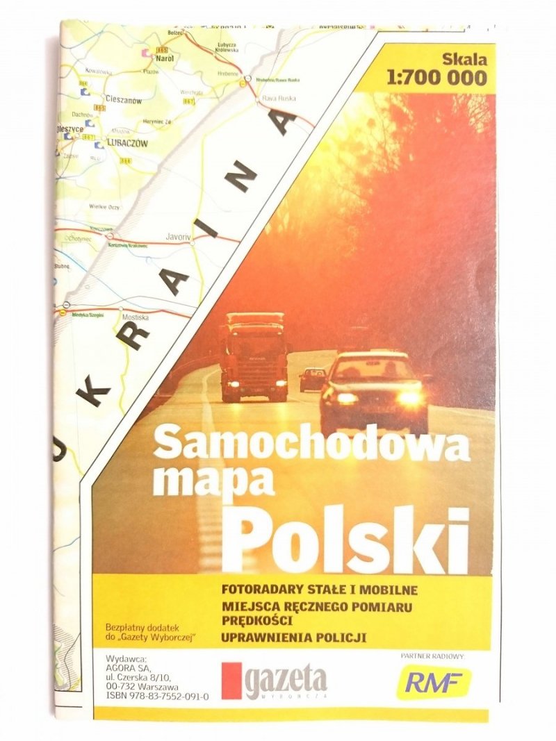 SAMOCHODOWA MAPA POLSKI SKALA 2007 1: 700 000 