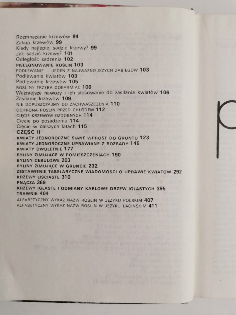 KWIATY I KRZEWY OZDOBNE W OGRÓDKU - I. Kiljańska 1990