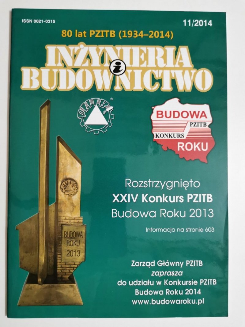 INŻYNIERIA I BUDOWNICTWO NR 11/2014