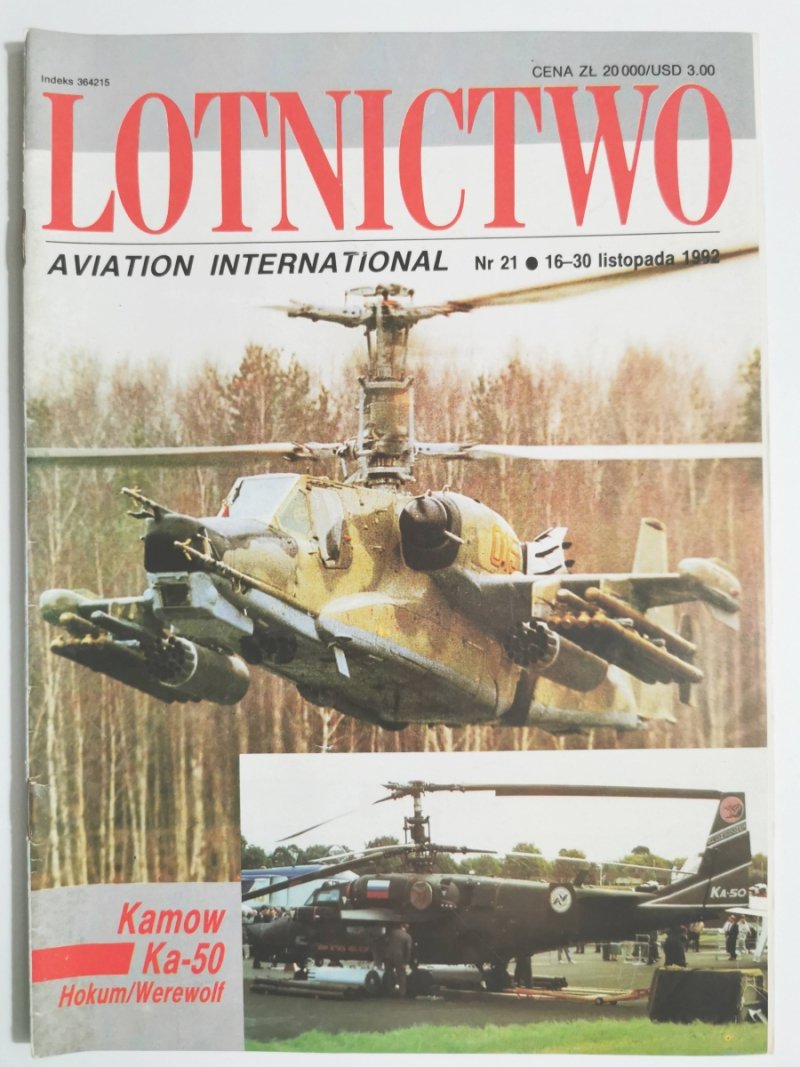 LOTNICTWO. 21. 16-30 LISTOPADA 1992