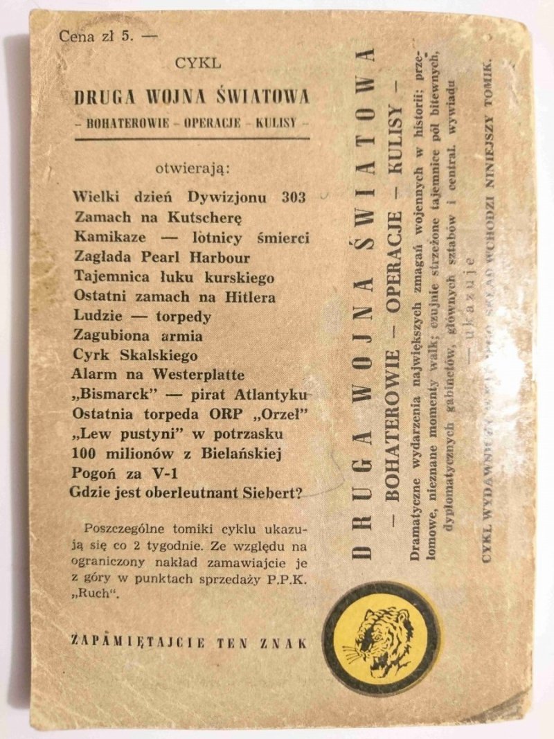 ŻÓŁTY TYGRYS: WIELKI DZIEŃ DYWIZJONU 303 - Bohdan Arct 