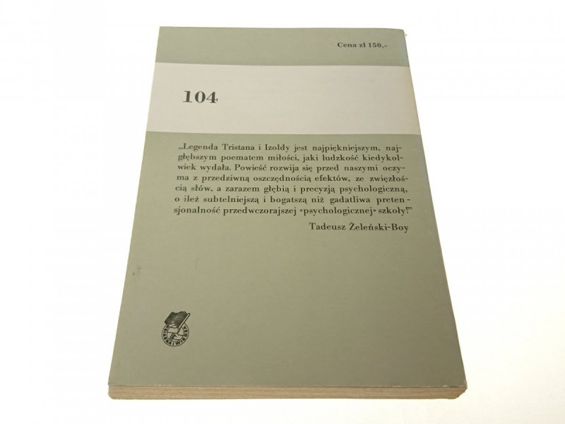 DZIEJE TRISTANA I IZOLDY - Joseph Bedier 1987