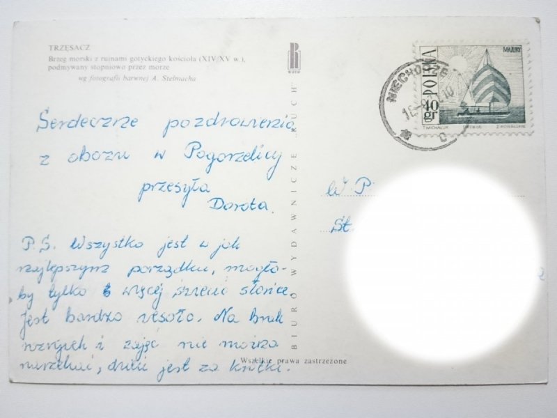 TRZĘSACZ. BRZEG MORSKI Z RUINAMI GOTYCKIEGO KOŚCIOŁA FOT. STELMACH