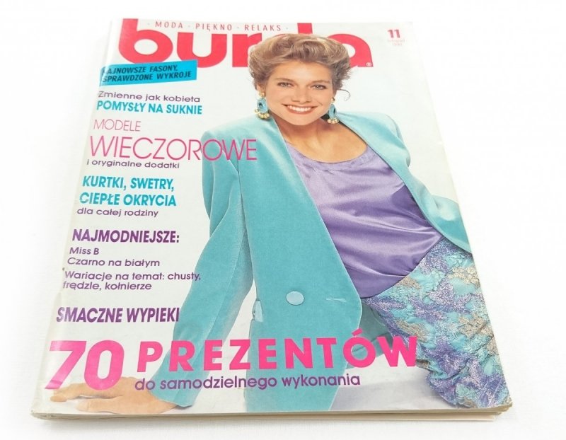BURDA NR 11 LISTOPAD 1990 MODELE WIECZOROWE