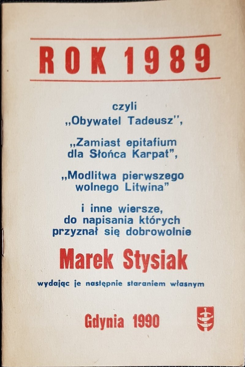ROK 1989 MAREK STYSIAK