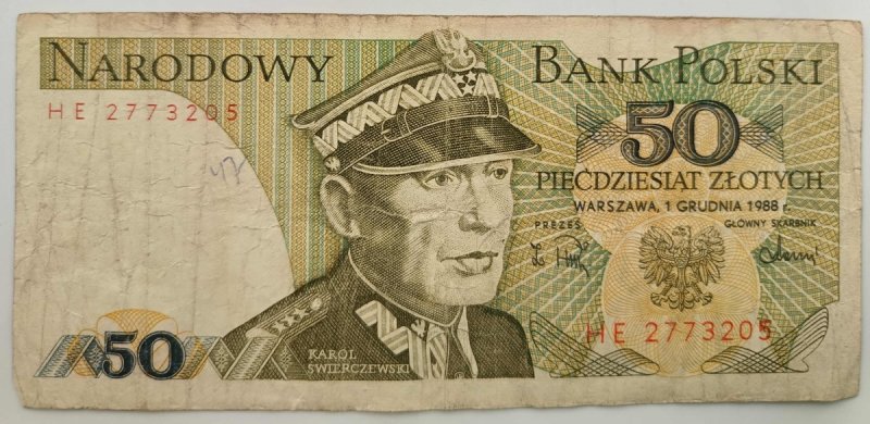 PIĘĆDZIESIĄT ZŁOTYCH HE 2773205