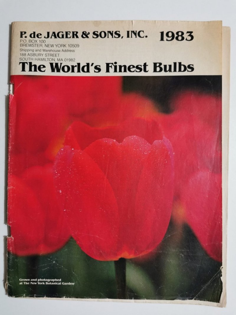 THE WORLD'S FINEST BULBS JAGER AND SONS 1983