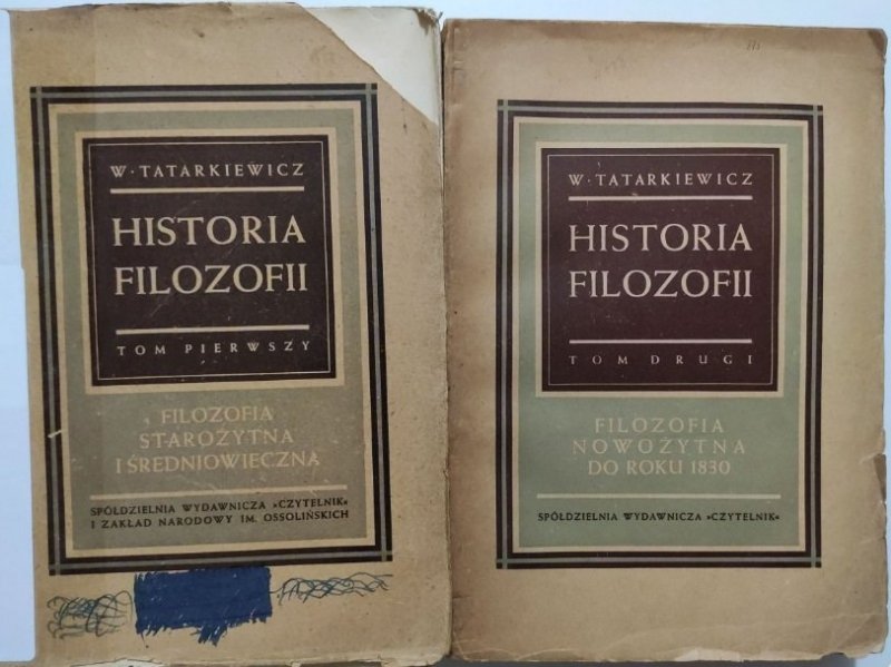 HISTORIA FILOZOFII TOM I i II - W. Tatarkiewicz