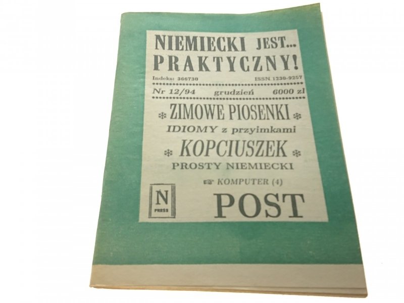 NIEMIECKI JEST... PRAKTYCZNY! NR 12/94 GRUDZIEŃ