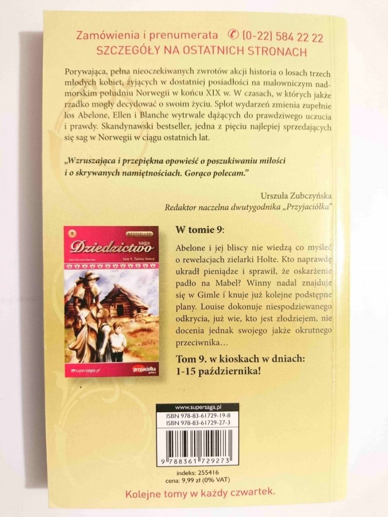 SAGA DZIEDZICTWO TOM 8 ZAGROŻENIE - Ann-Christin Gjersoe 2009