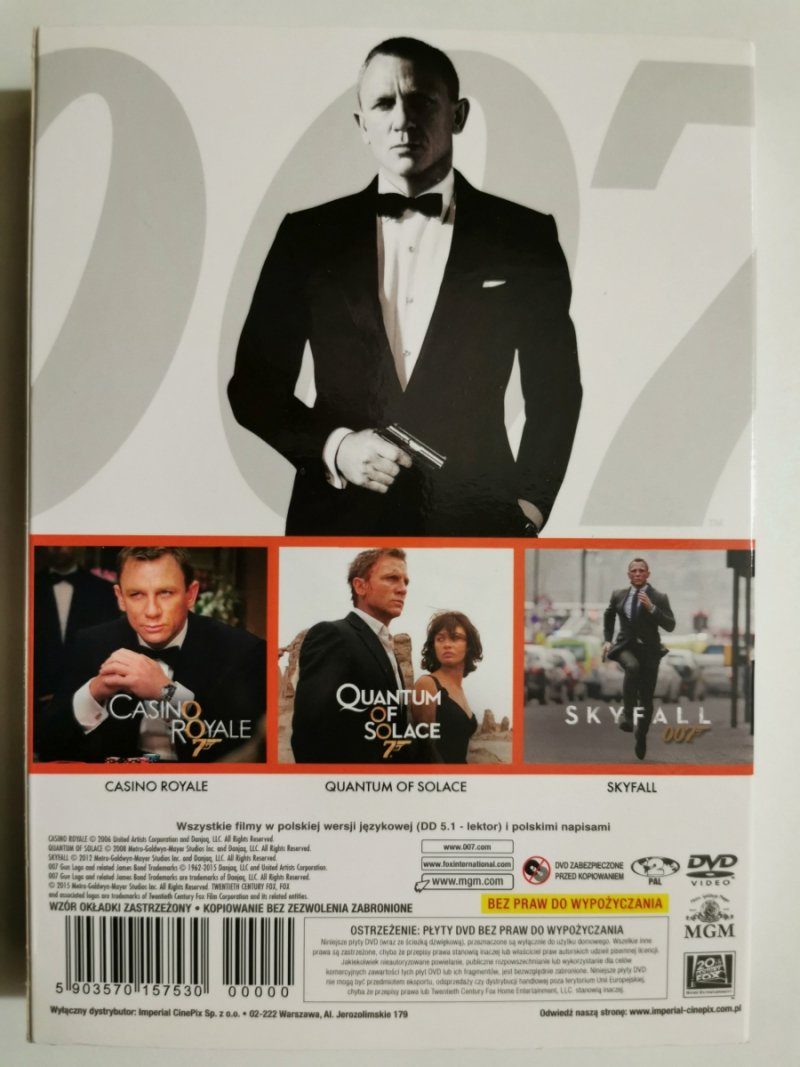 DANIEL CRAIG KOLEKCJA 3 Filmy DVD Folia