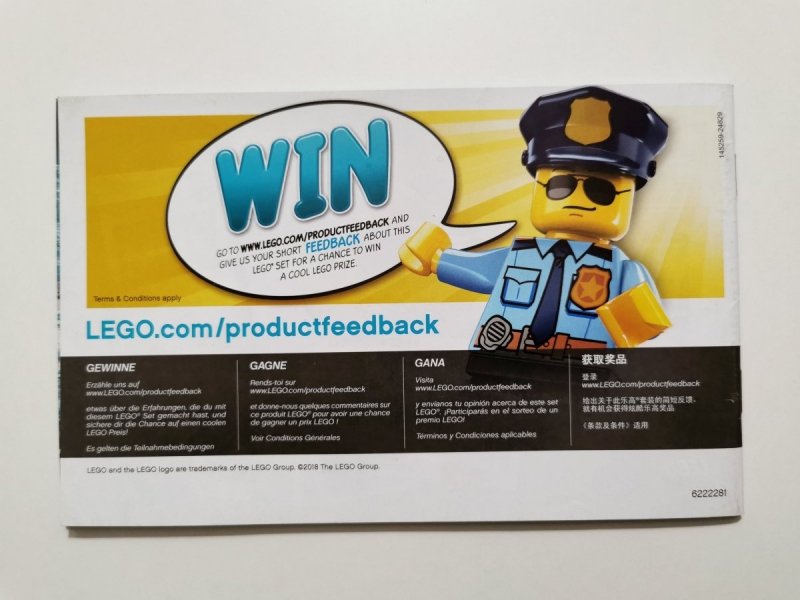 LEGO CITY INSTRUKCJA DO ZESTAWU NR 60179 2018