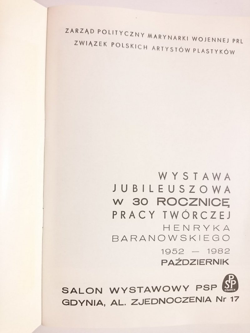 HENRYK BARANOWSKI. TATRY W MALARSTWIE. WYSTAWA 