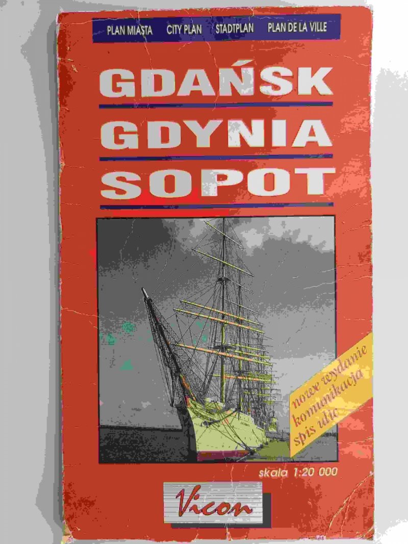 GDAŃSK GDYNIA SOPOT PLAN MIASTA 1:20 000