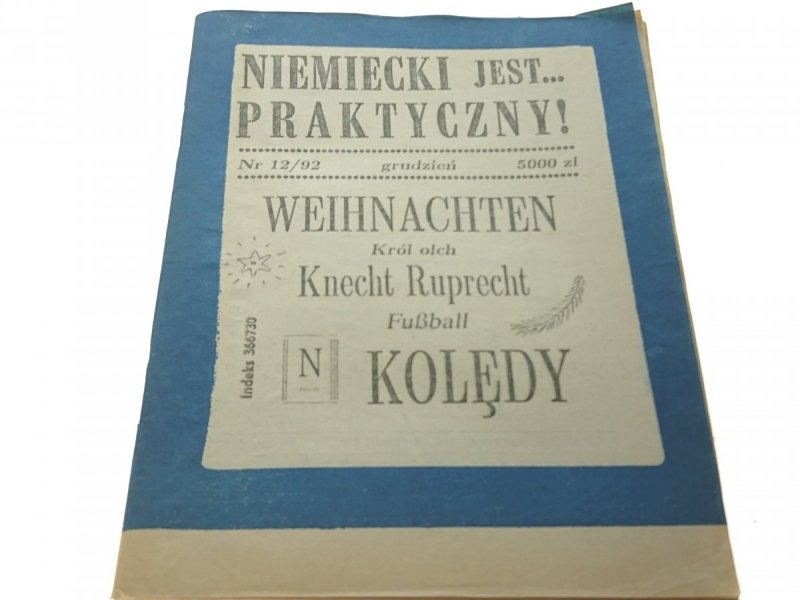 NIEMIECKI JEST... PRAKTYCZNY! NR 12 /92 GRUDZIEŃ