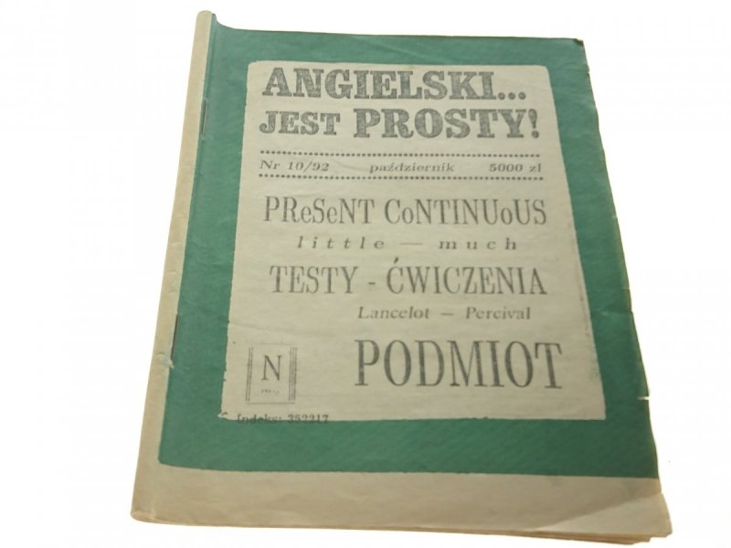 ANGIELSKI... JEST PROSTY! NR 10/92 PAŹDZIERNIK