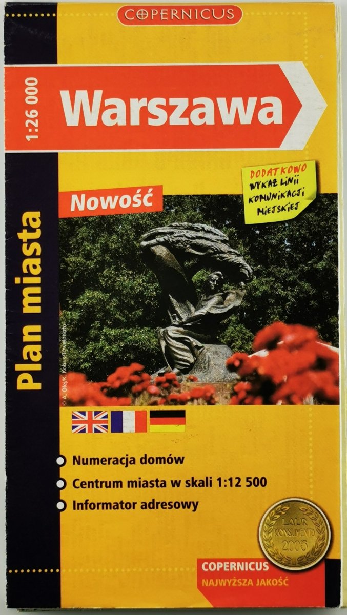 PLAN MIASTA WARSZAWA. SKALA 1:26 000  