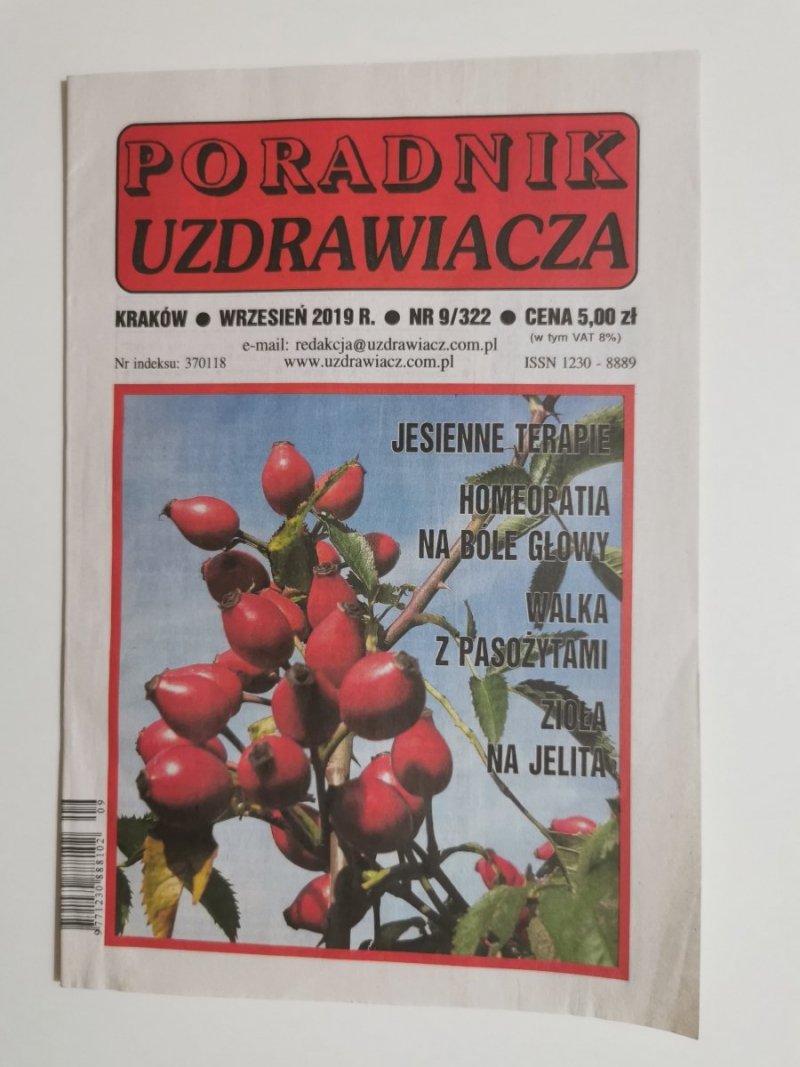 PORADNIK UZDRAWIACZA WRZESIEŃ 2019 R. NR 9/322 
