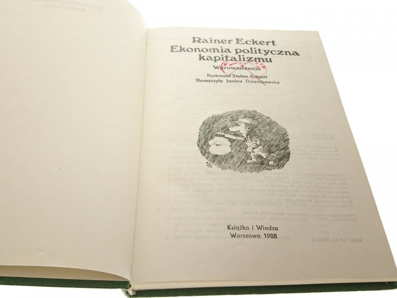EKONOMIA POLITYCZNA KAPITALIZMU Rainer Eckert 1988