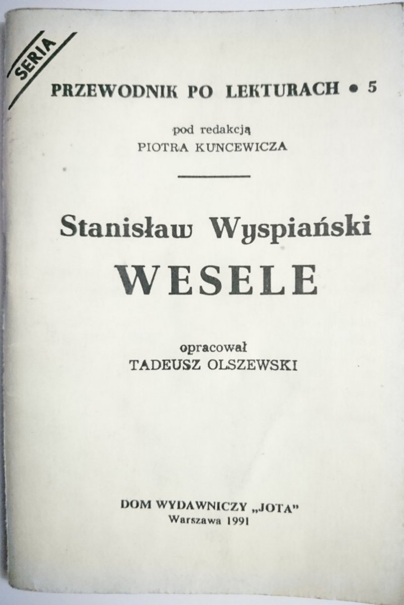 PRZEWODNIK PO LEKTURACH NR 5 WESELE - Wyspiański