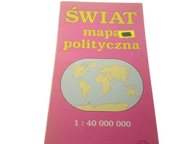 ŚWIAT MAPA POLITYCZNA 1:40 000 000 1996